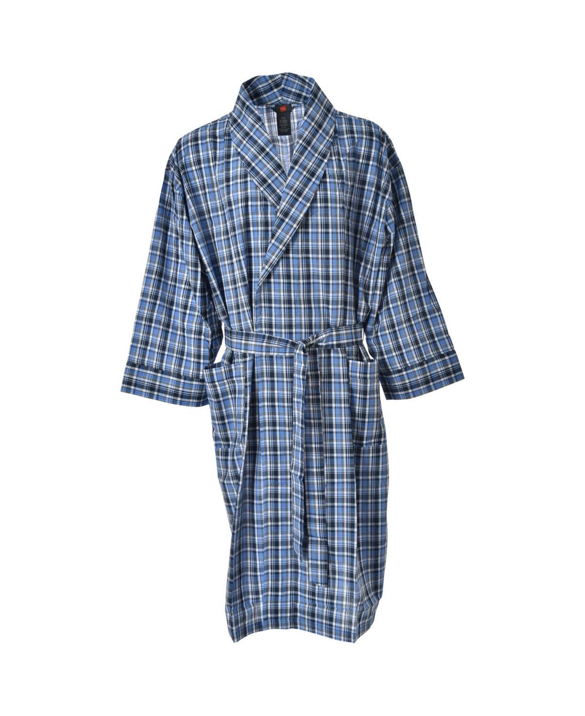Big & Tall Hanes® Lightweight Woven Shawl Robe, Men's, Size: 5XL/6XL, Red Plaid Product Image