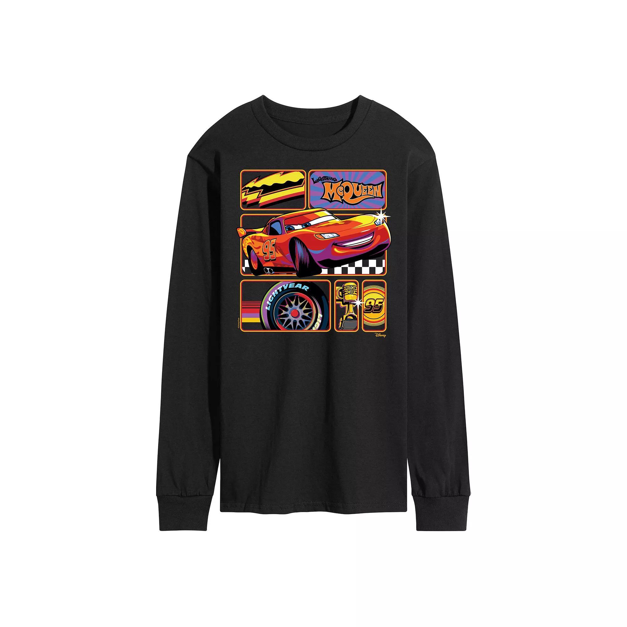 Disney / Pixars Cars Mens Lightning McQueen Long Sleeve Graphic Tee Product Image