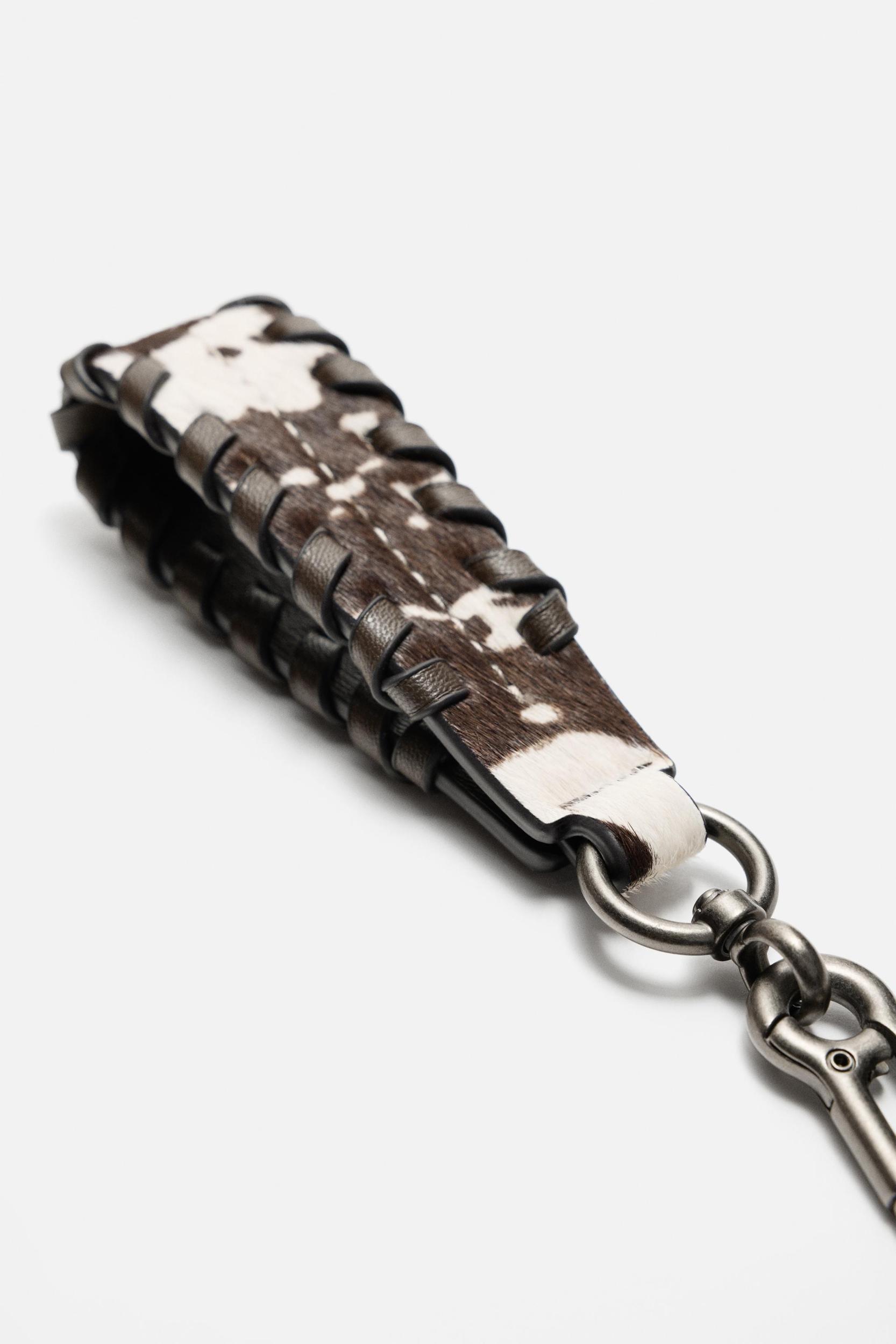 ANIMAL PRINT LEATHER KEYCHAIN Product Image