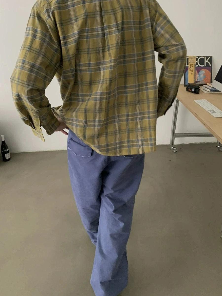 RT No. 18830 FRENCH BLUE WORKWEAR STRAIGHT PANTS Product Image