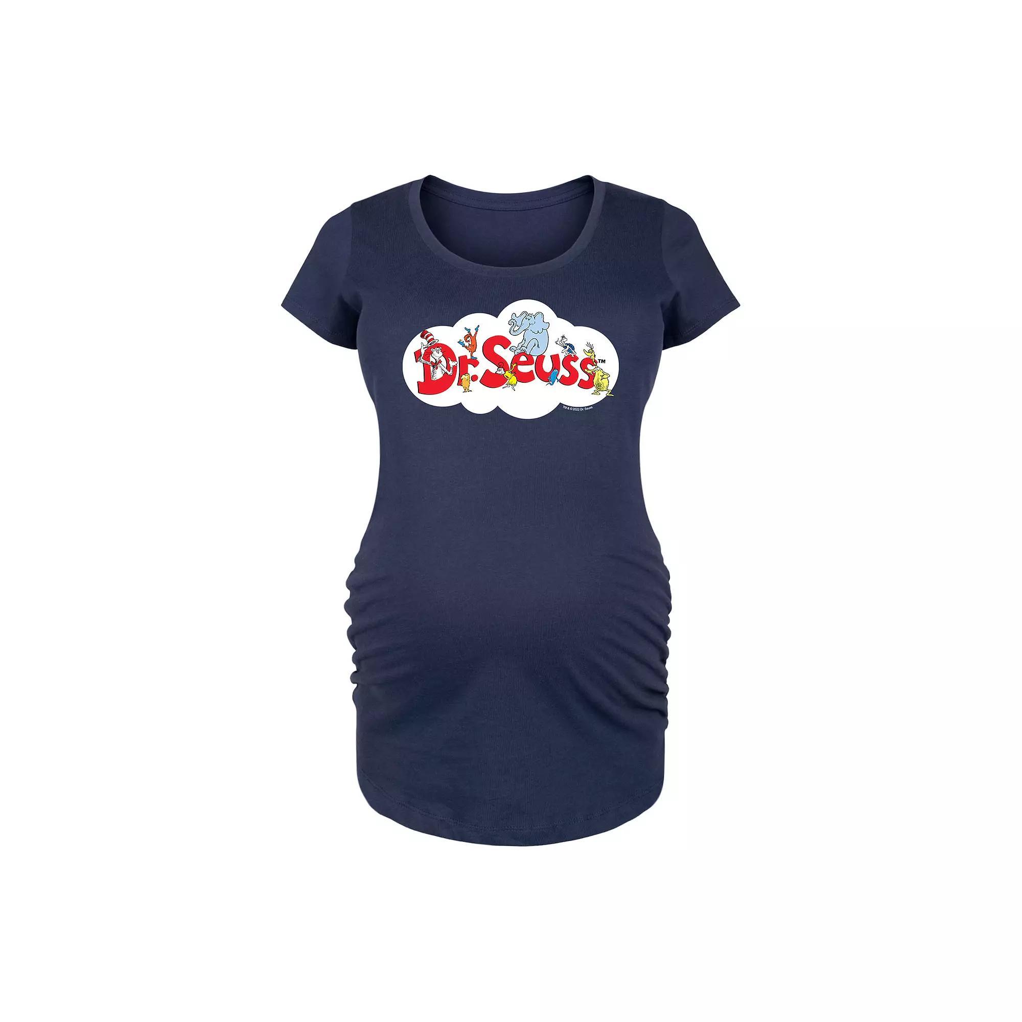 Maternity Joy Vintage Ornament Graphic Tee, Womens Blue Product Image