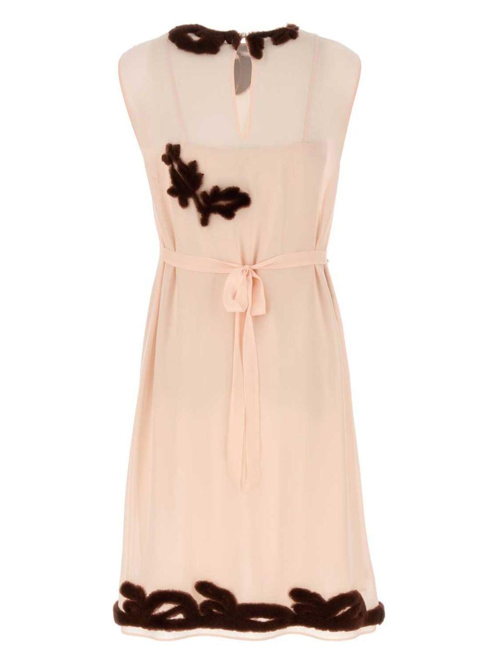 floral-embroidered silk midi dress Product Image