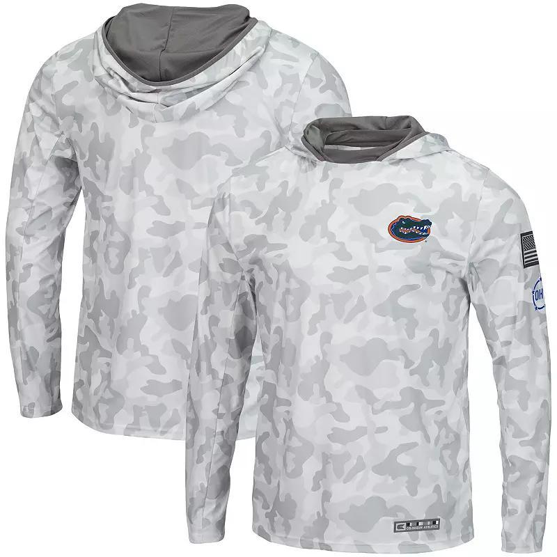 Mens Colosseum Arctic Camo Florida Gators OHT Military Appreciation Long Sleeve Hoodie Top Product Image