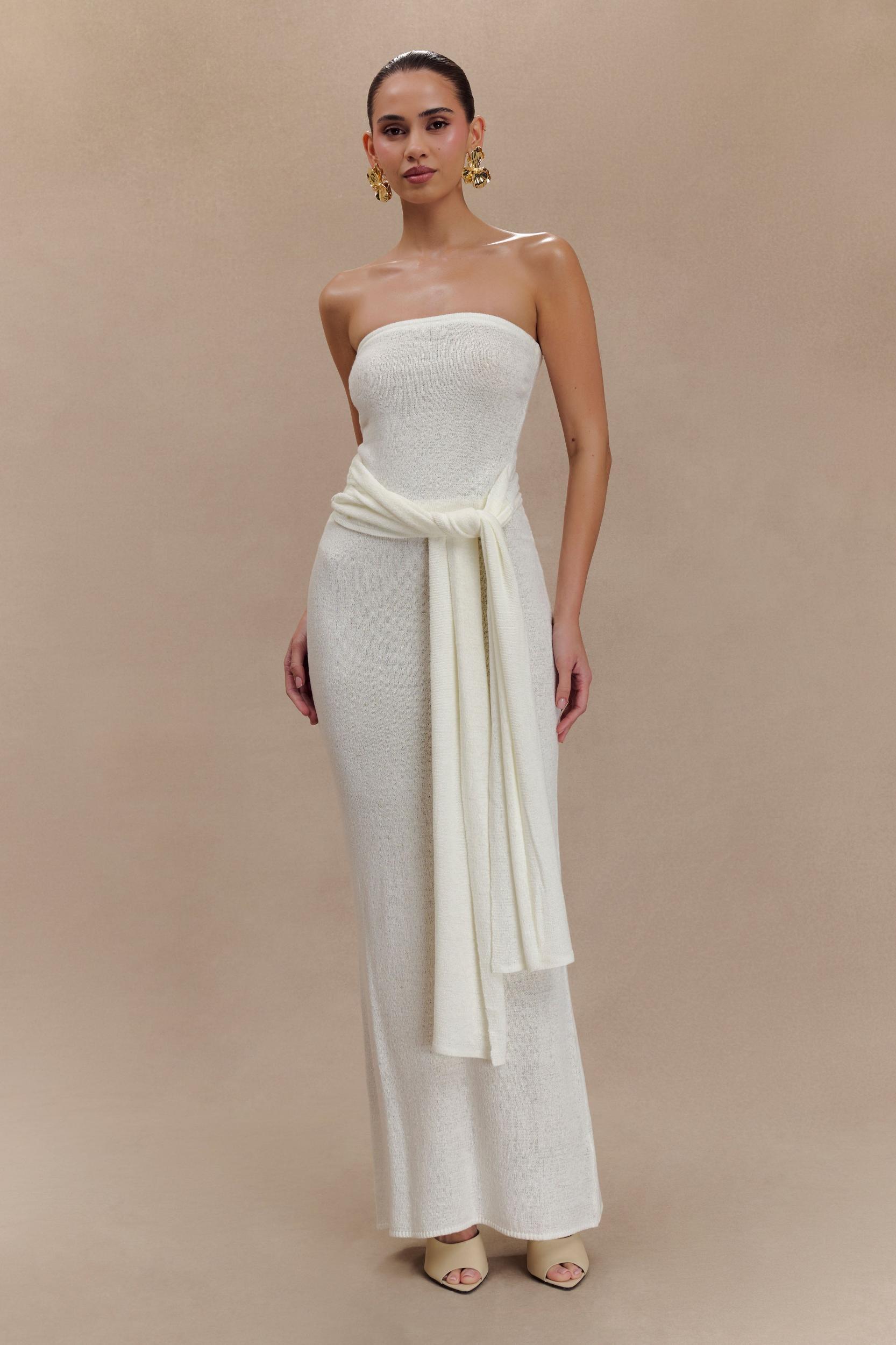 Phoebe Knit Maxi Skirt - Ivory Product Image
