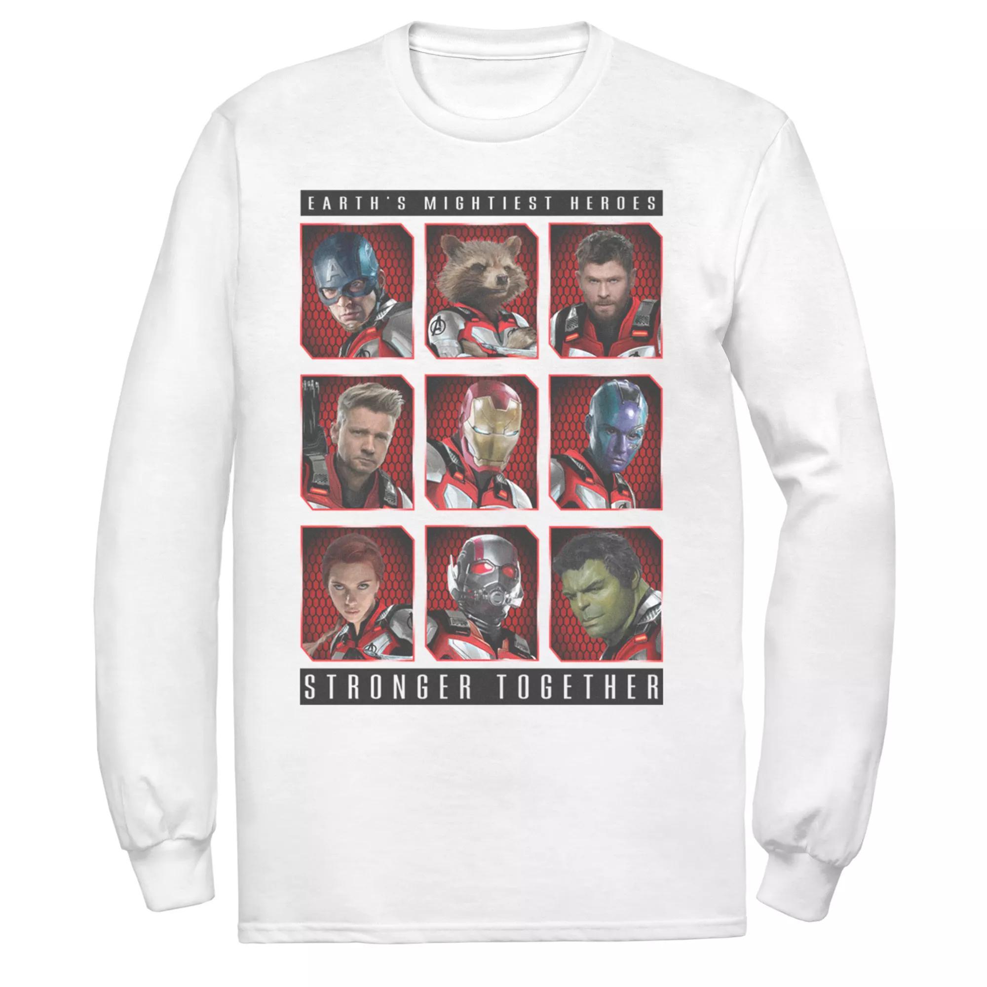 Men's Marvel Avengers Endgame Mightiest Heroes Poster Tee, Size: Small, White Product Image