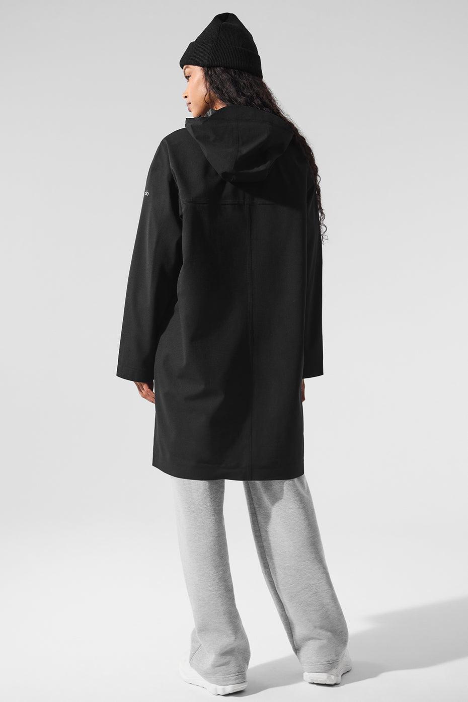 Rain Or Shine Long Coat - Black Female Product Image