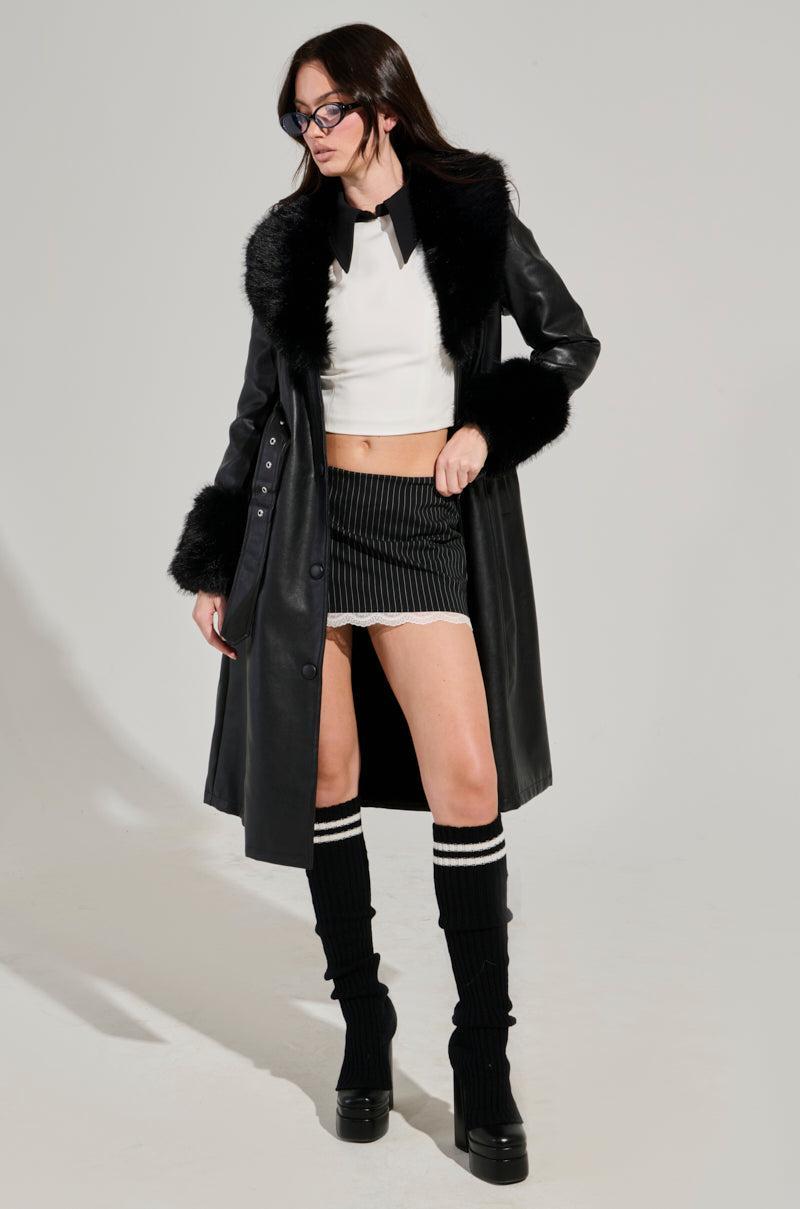 KAYA FUR TRIM TRENCH Product Image