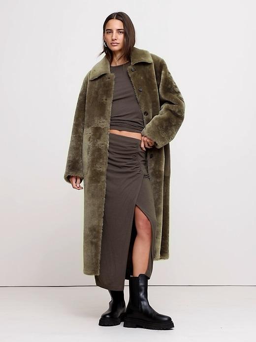 Reversible Shearling Car Coat Product Image