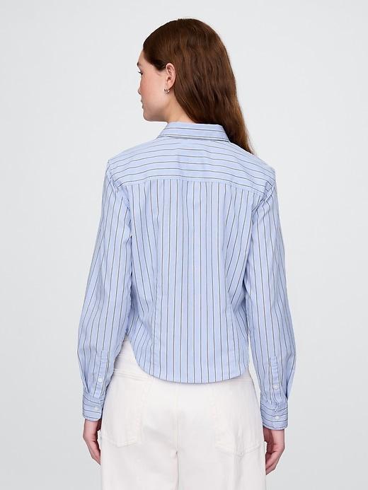 Cropped Flannel Shirt Product Image