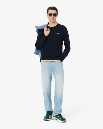 Cable Knit Cotton Sweater Product Image