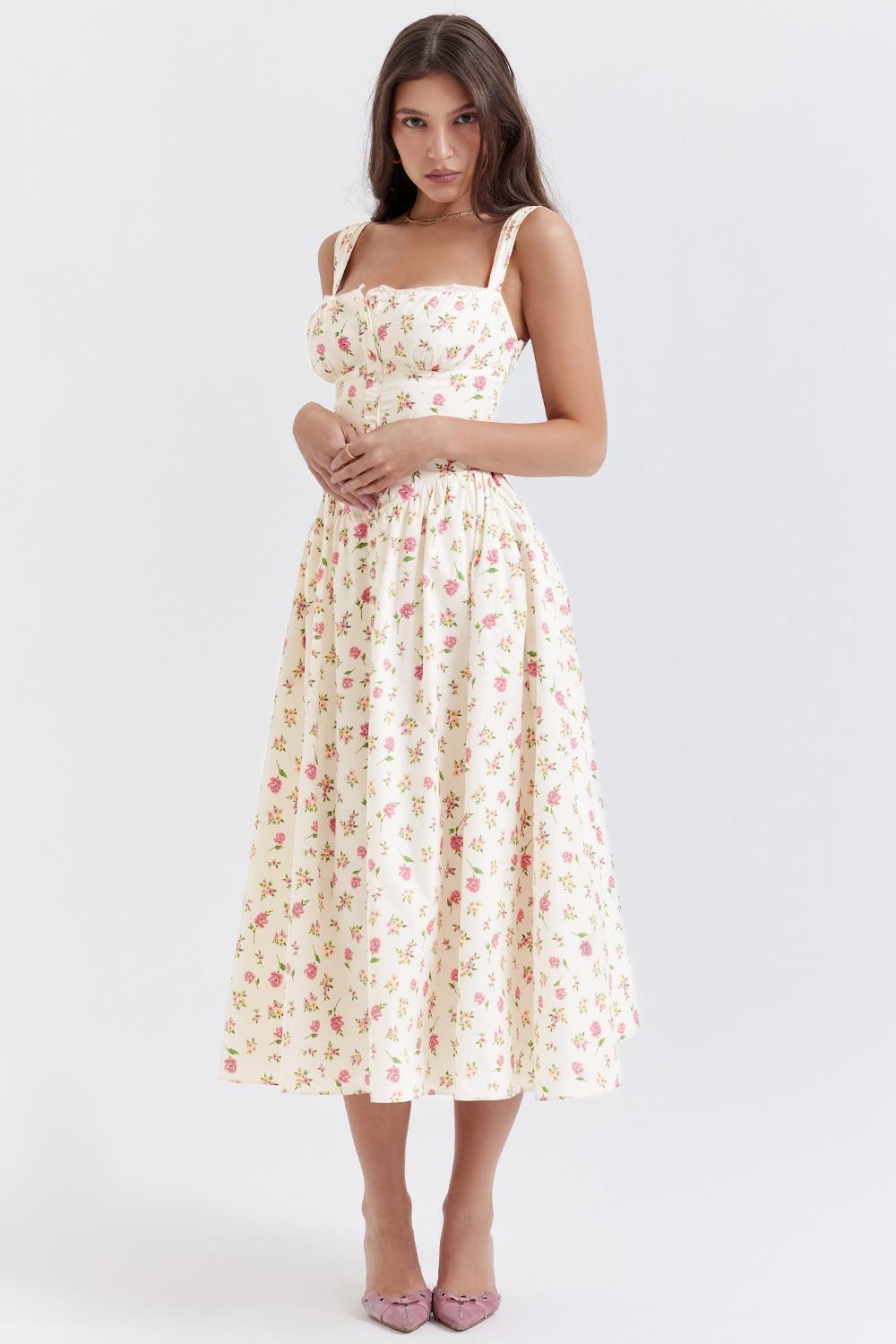 Tatiana Rose Print Midi Sundress Product Image