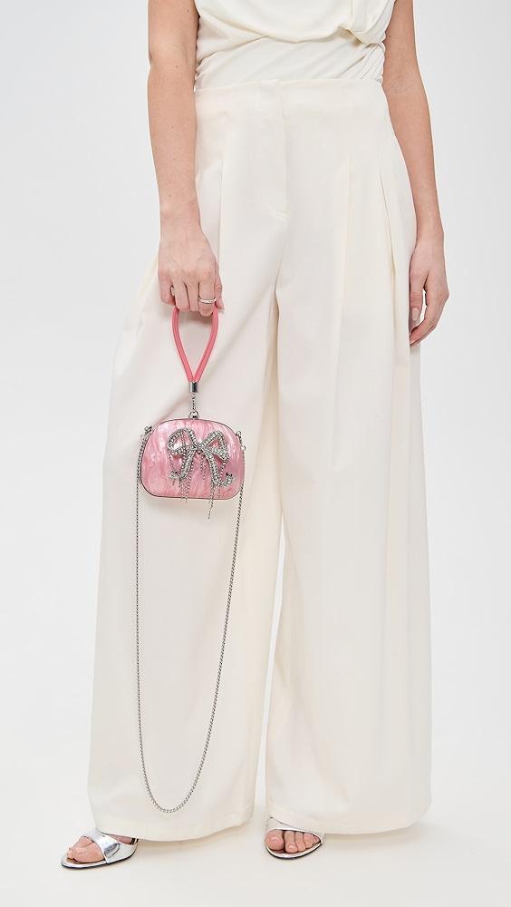 Self Portrait Pink Pearl Top Handle Clutch Bag | Shopbop Product Image