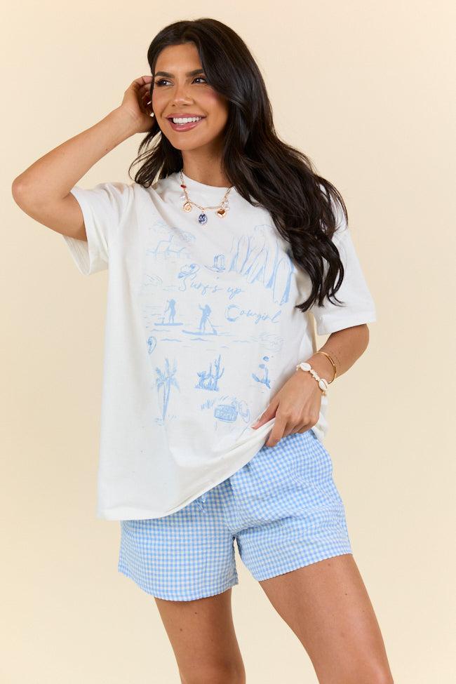 Surf's Up Cowgirl White Tee FINAL SALE Product Image