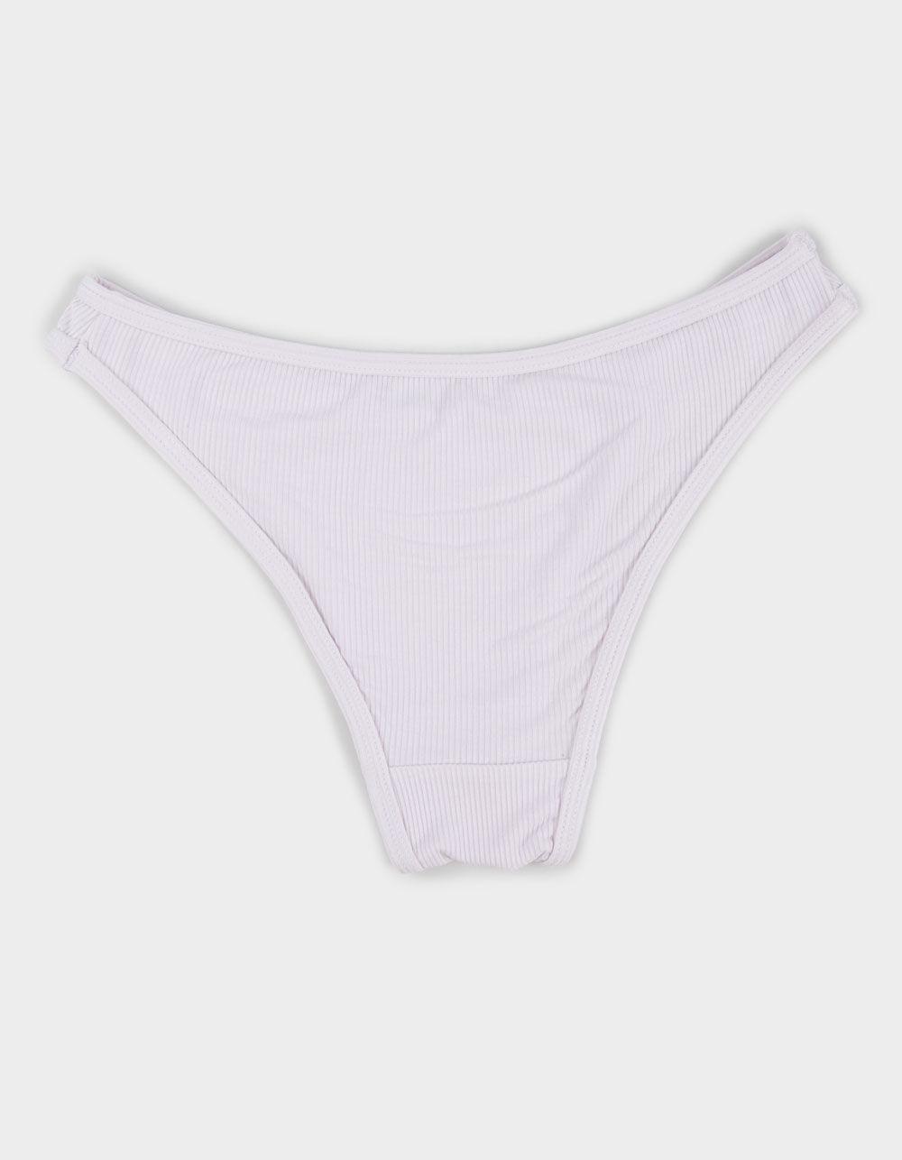 FULL TILT High Leg Rib Bikini Panties - RED Product Image