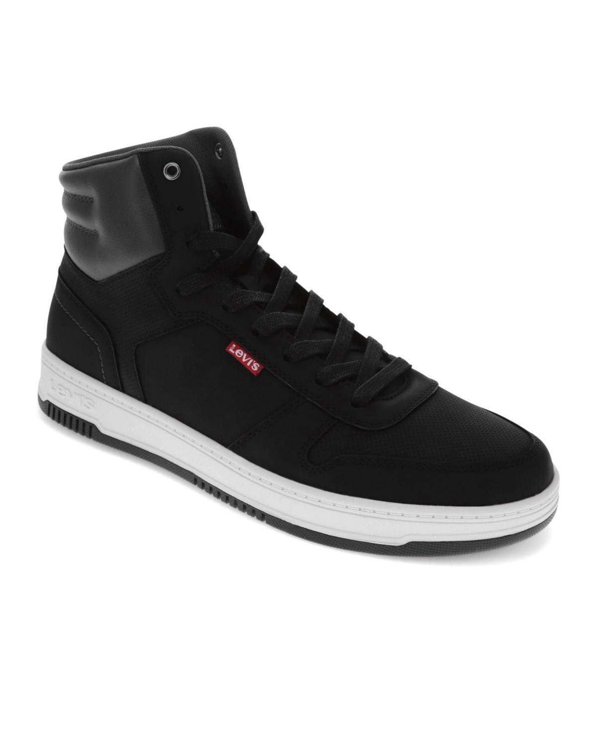 Levis Drive HI Mens High Top Sneakers Black Grey Product Image