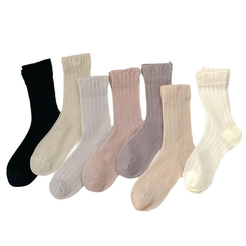 Plain Ribbed Socks Product Image