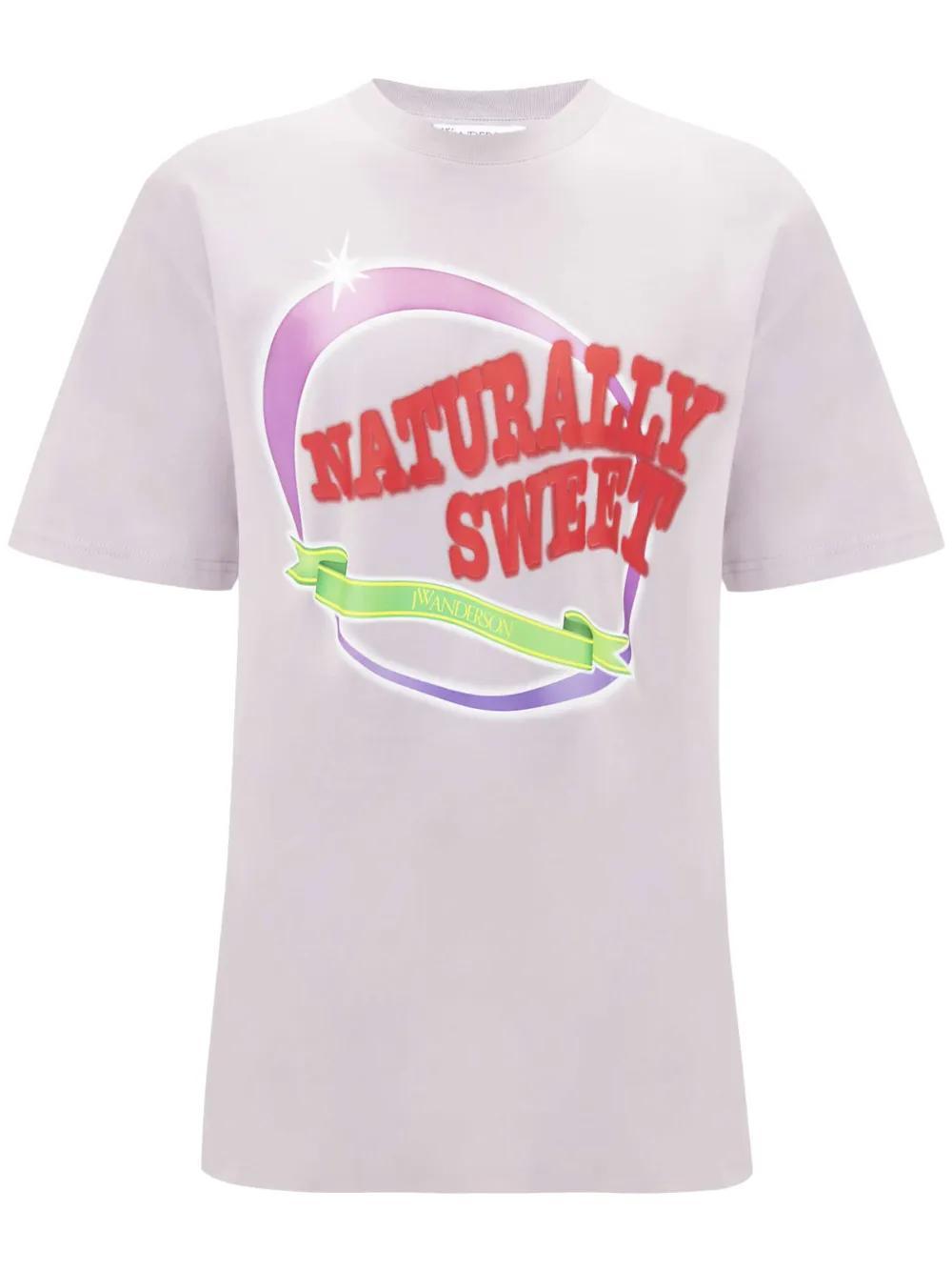 JW ANDERSON Naturally Sweet Cotton T-shirt In Purple Product Image