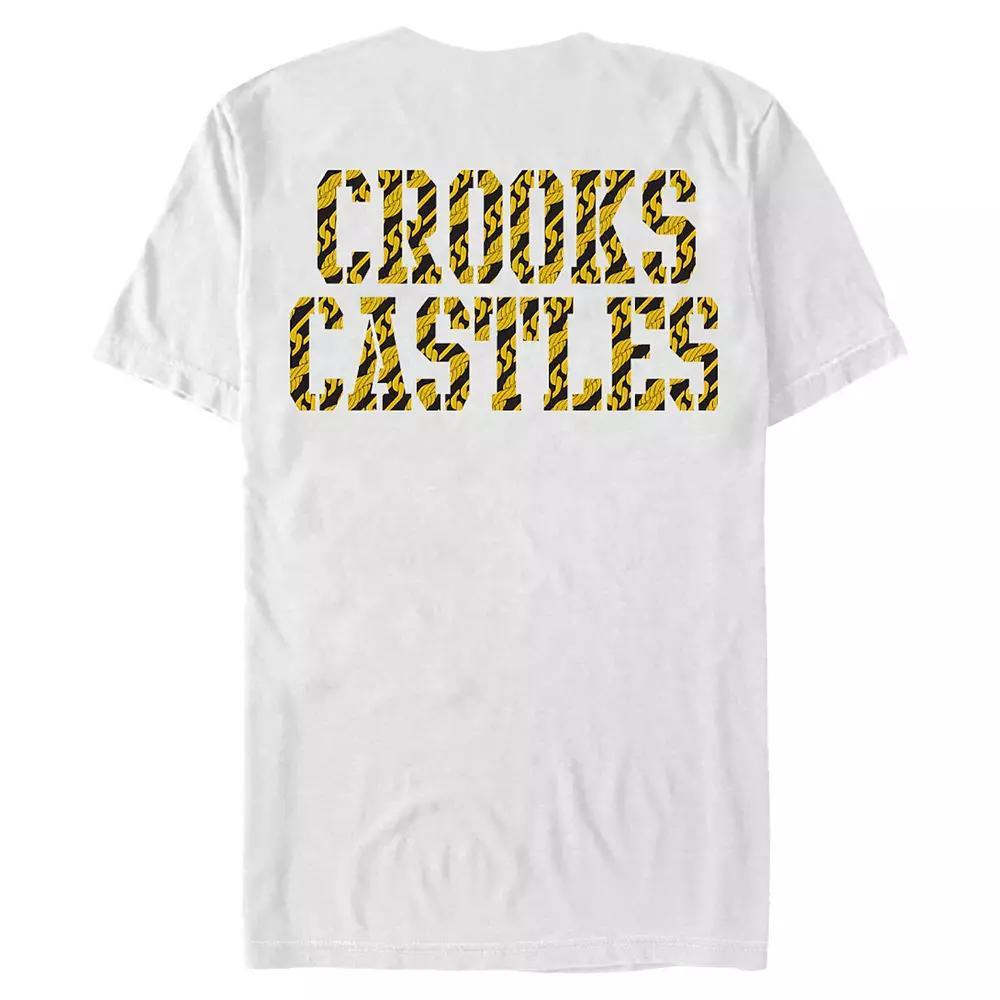Men's Crooks And Castle Baroque Print Crown Stamp Graphic Tee, Size: XXL, White Product Image