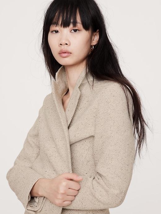 Slim Italian Herringbone Blazer Product Image