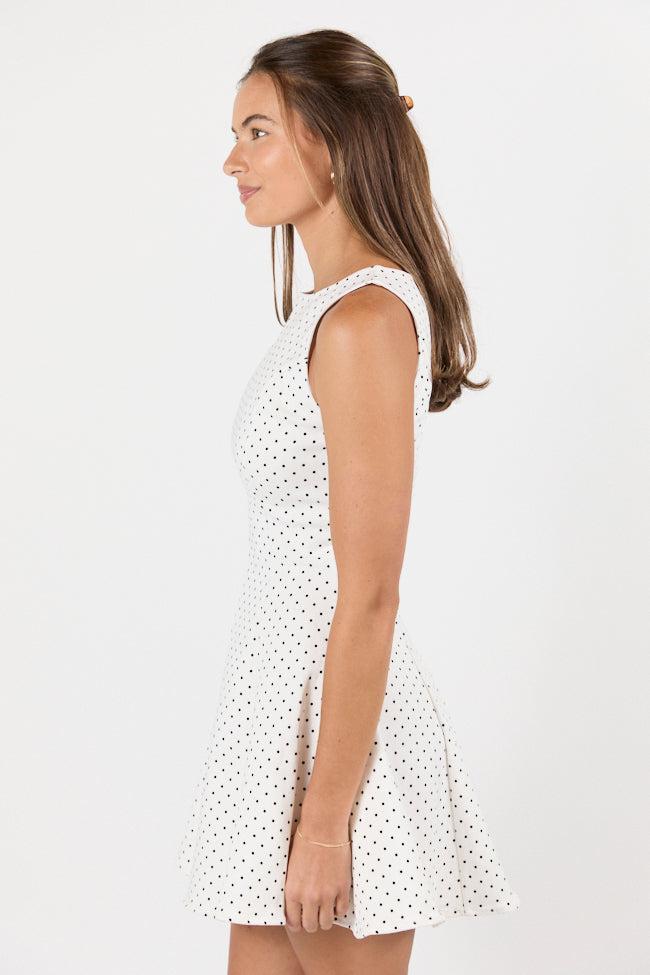 Fit and Flare Black and White Mini Dress FINAL SALE Product Image