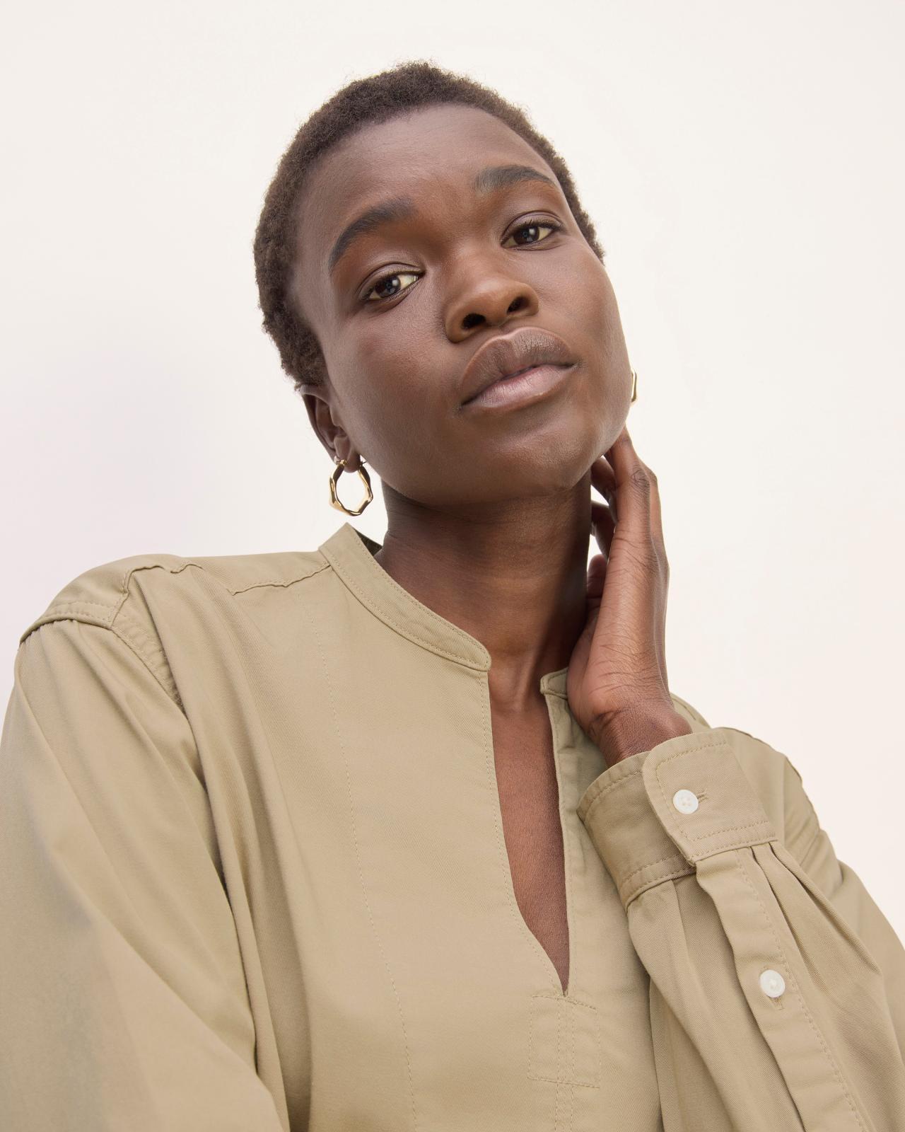The Long-Sleeve Utility Mini Dress Product Image