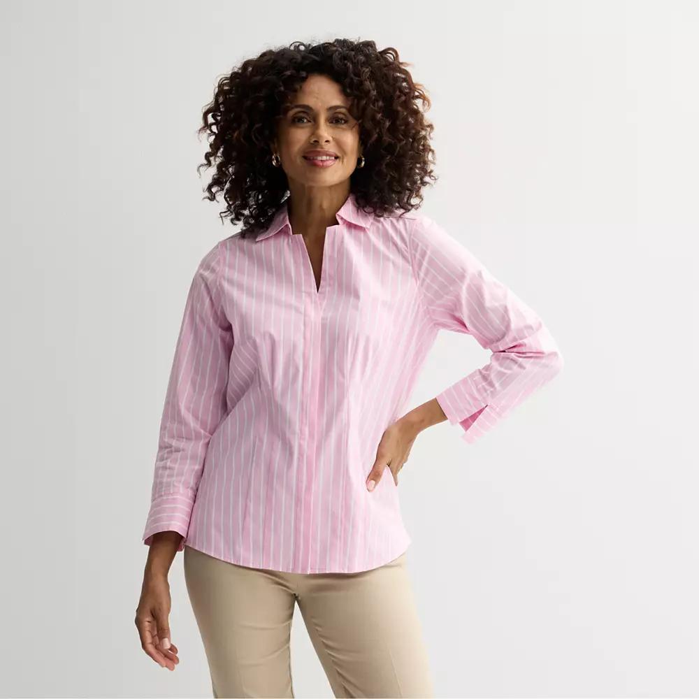 Petite Croft & Barrow Tailored Shirt, Womens Product Image