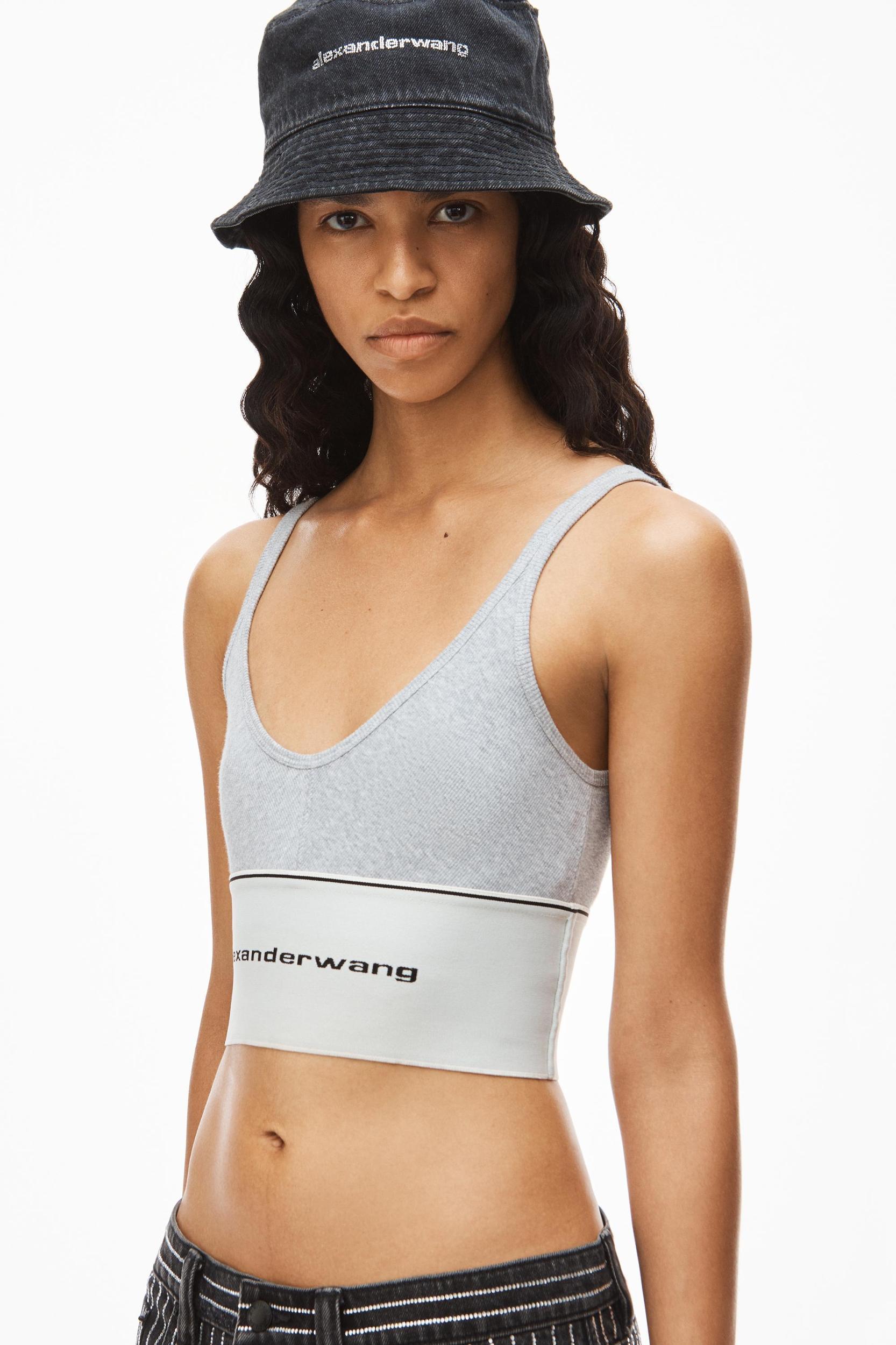 Logo Elastic Bra In Ribbed Jersey Product Image