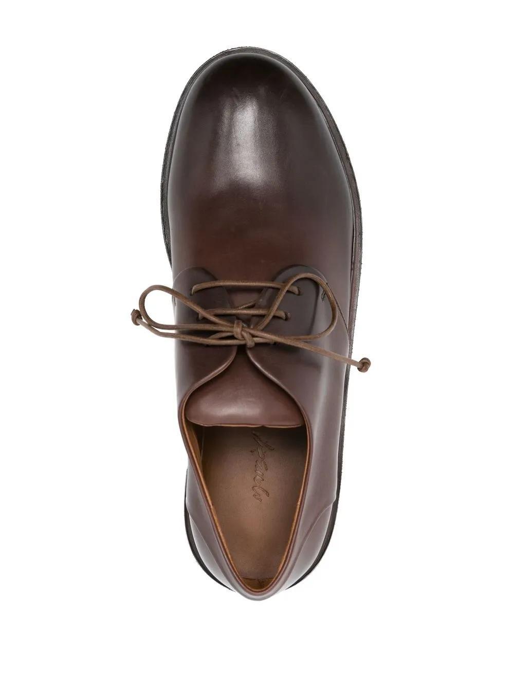 leather lace-up derby shoes Product Image