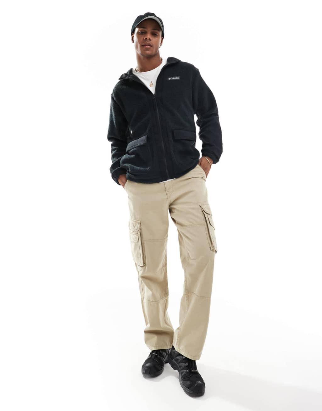 Columbia Landroamer hooded full zip fleece in black  Product Image