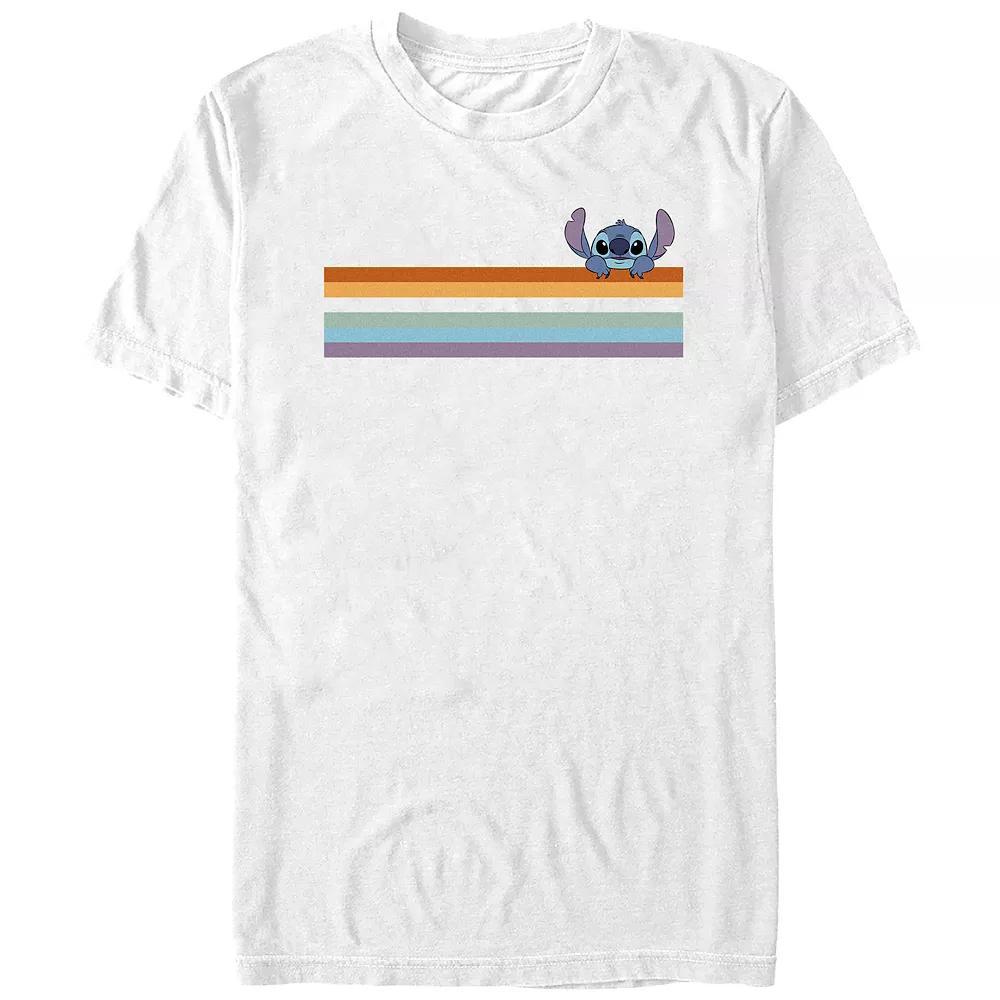 Disney's Lilo & Stitch Peeking Stitch Juniors' Boyfriend Graphic Tee, Women's, Size: XS, White Product Image