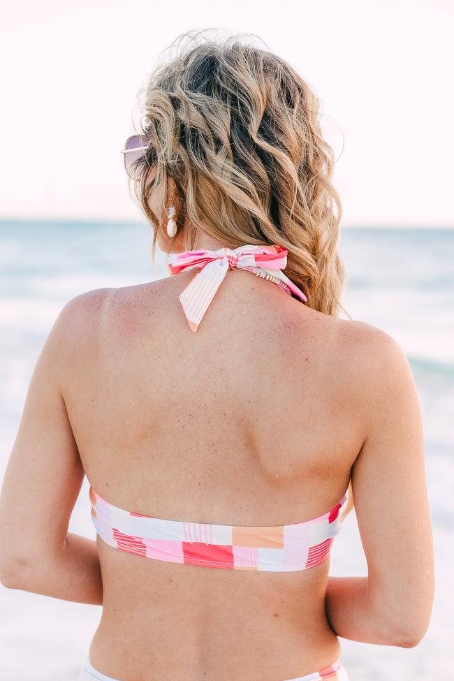 Gossip On Deck Halter Neck In Tori Patch Bikini Top FINAL SALE Product Image