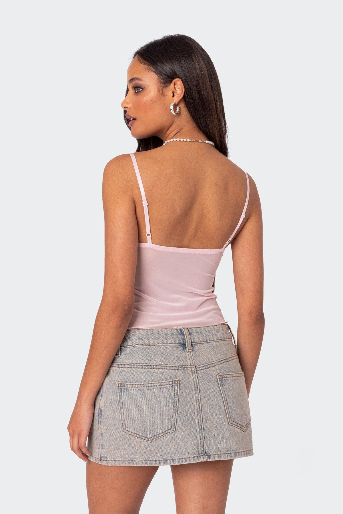 Serafina Sheer Mesh Tank Top Product Image