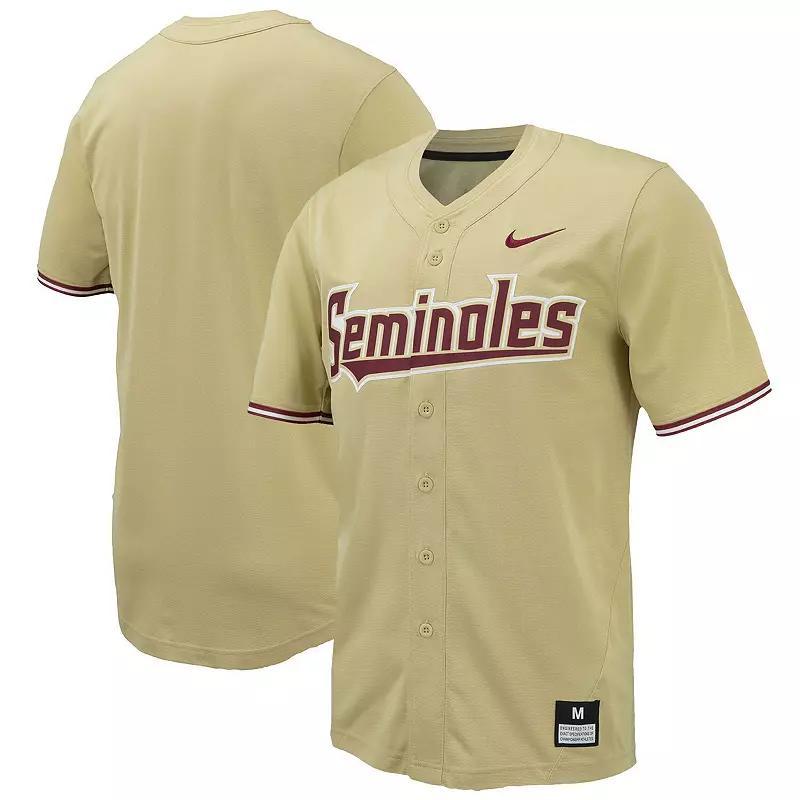 Men's Nike Gold Florida State Seminoles Replica Full-Button Baseball Jersey, Size: 2XL Product Image