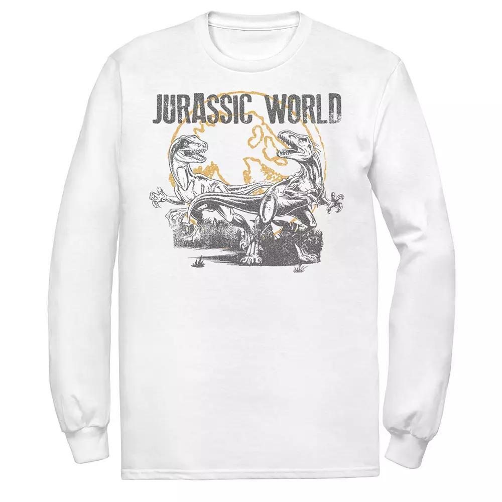 Men's Jurassic World Distressed Raptor Battle Tee, Size: 3XL, Athletic Grey Product Image