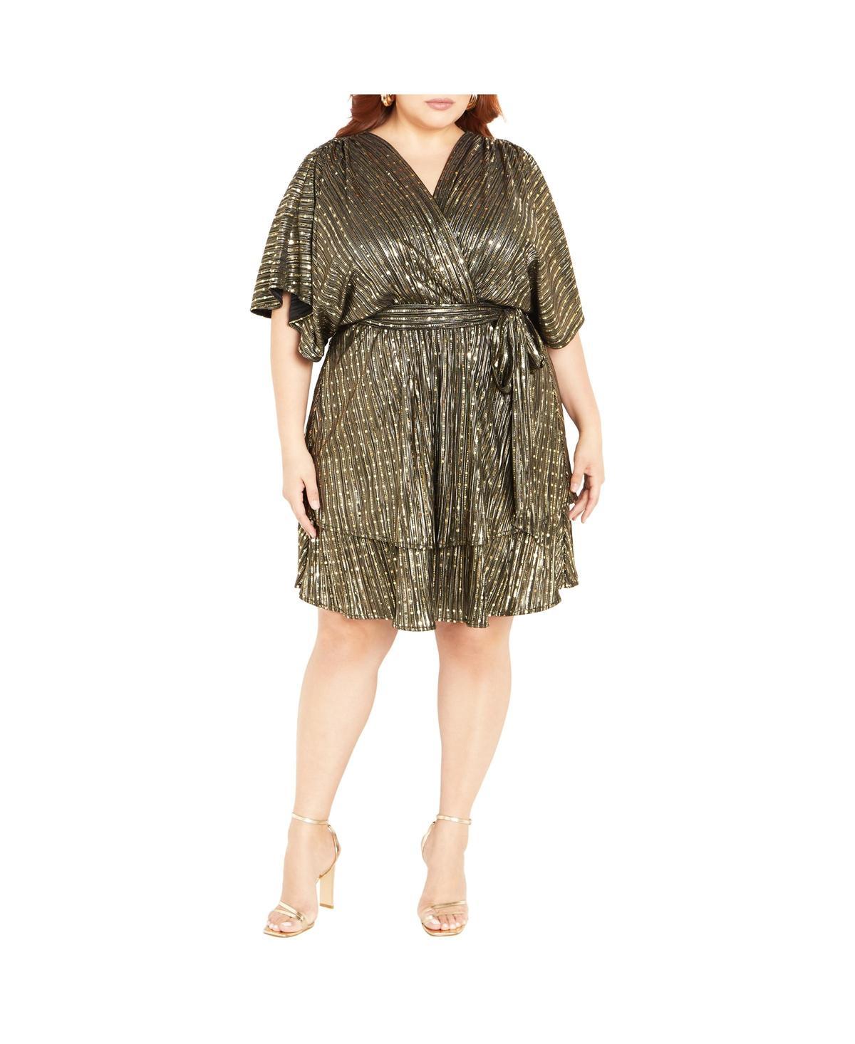 City Chic Womens Frida Sparkle Dress Product Image