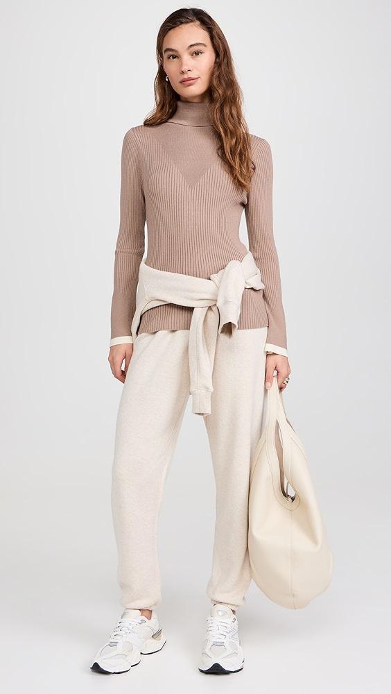 Varley Ravena Rib Knit High Neck Top | Shopbop Product Image