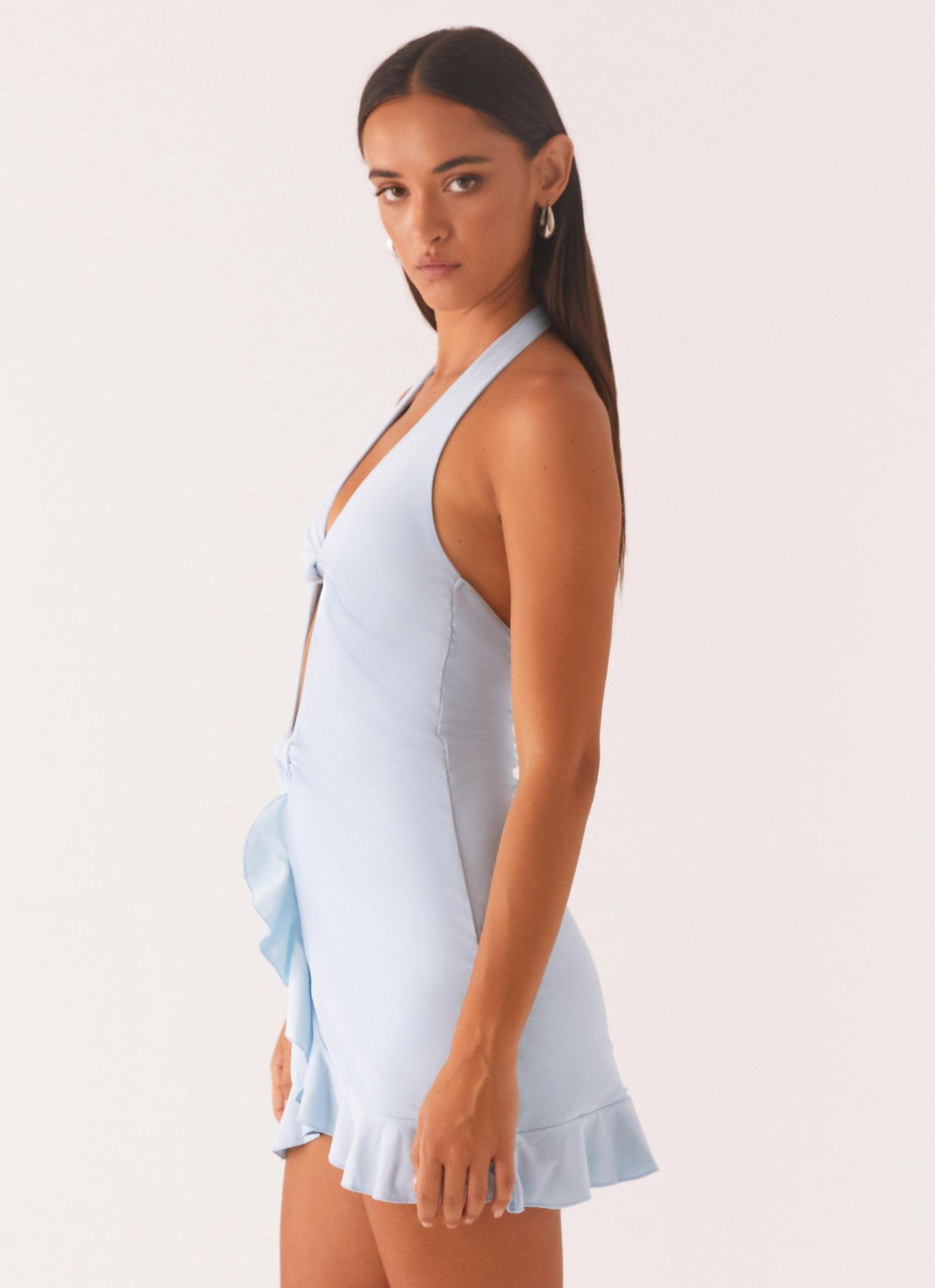 Colette Mini Dress - Pastel Blue Product Image