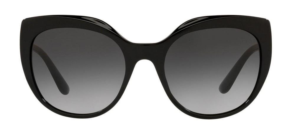 DOLCE & GABBANA Dg4392 501/8g Women's Sunglasses - Black Frame, Light Grey Gradient Lenses Product Image