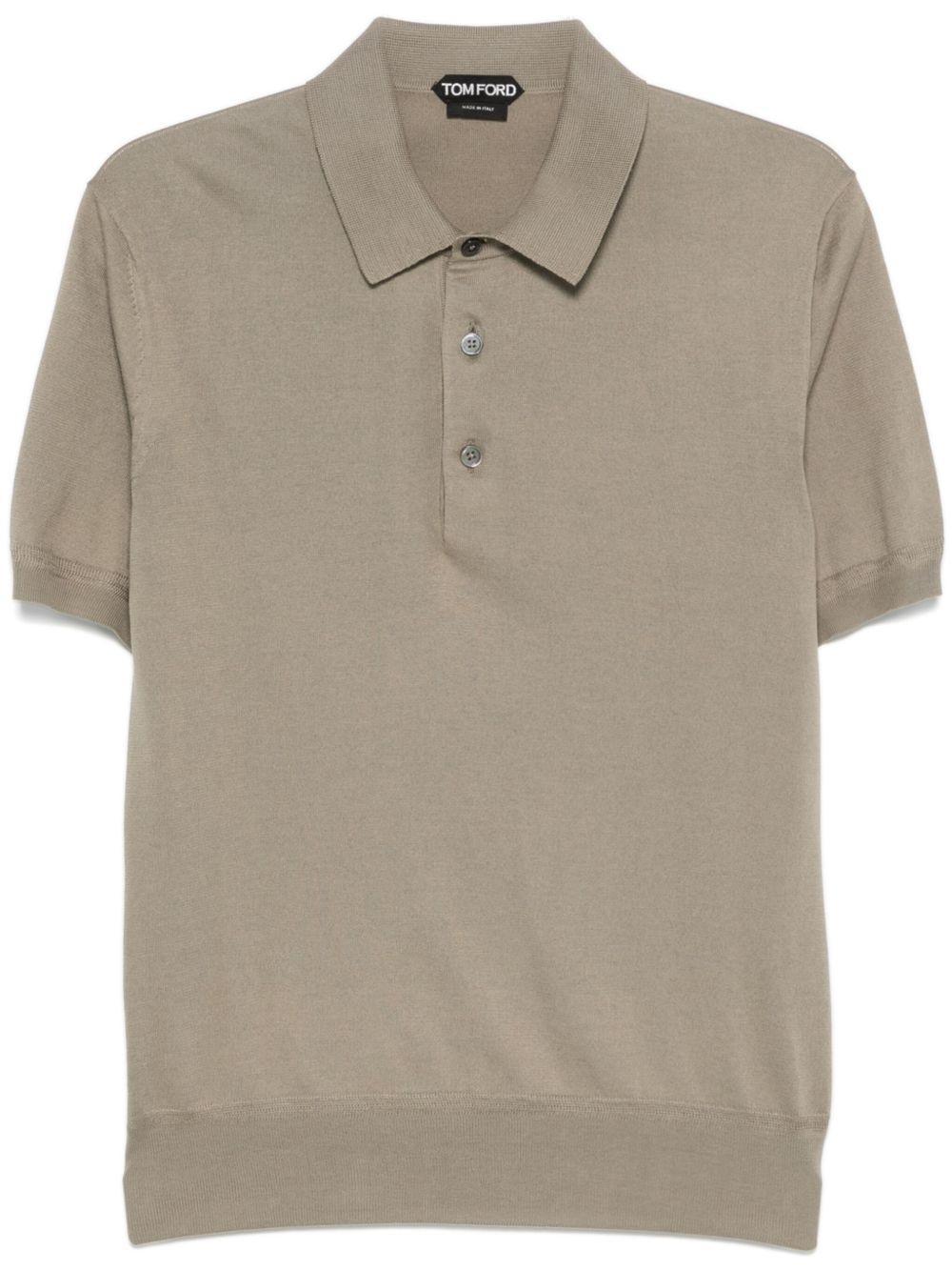 fine-knit polo shirt Product Image