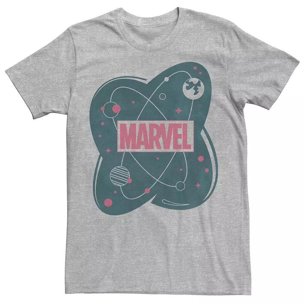 Men's Marvel Universe Retro Logo Tee, Size: Medium, Athletic Grey Product Image