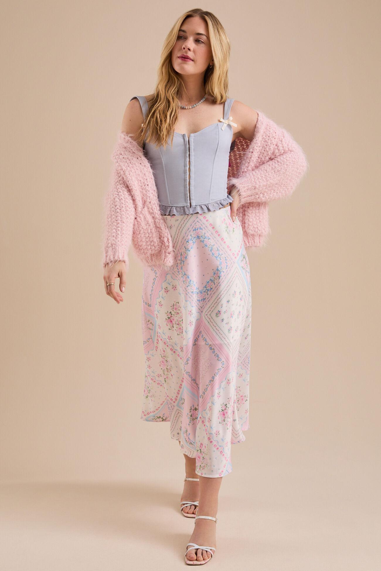 Emery Floral Midi Skirt Product Image