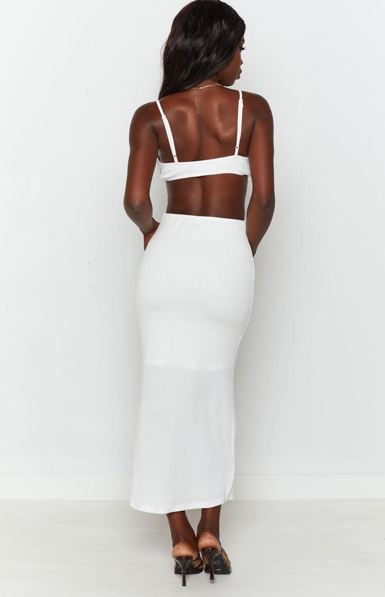 Catalina Cut Out Midi Dress White Product Image