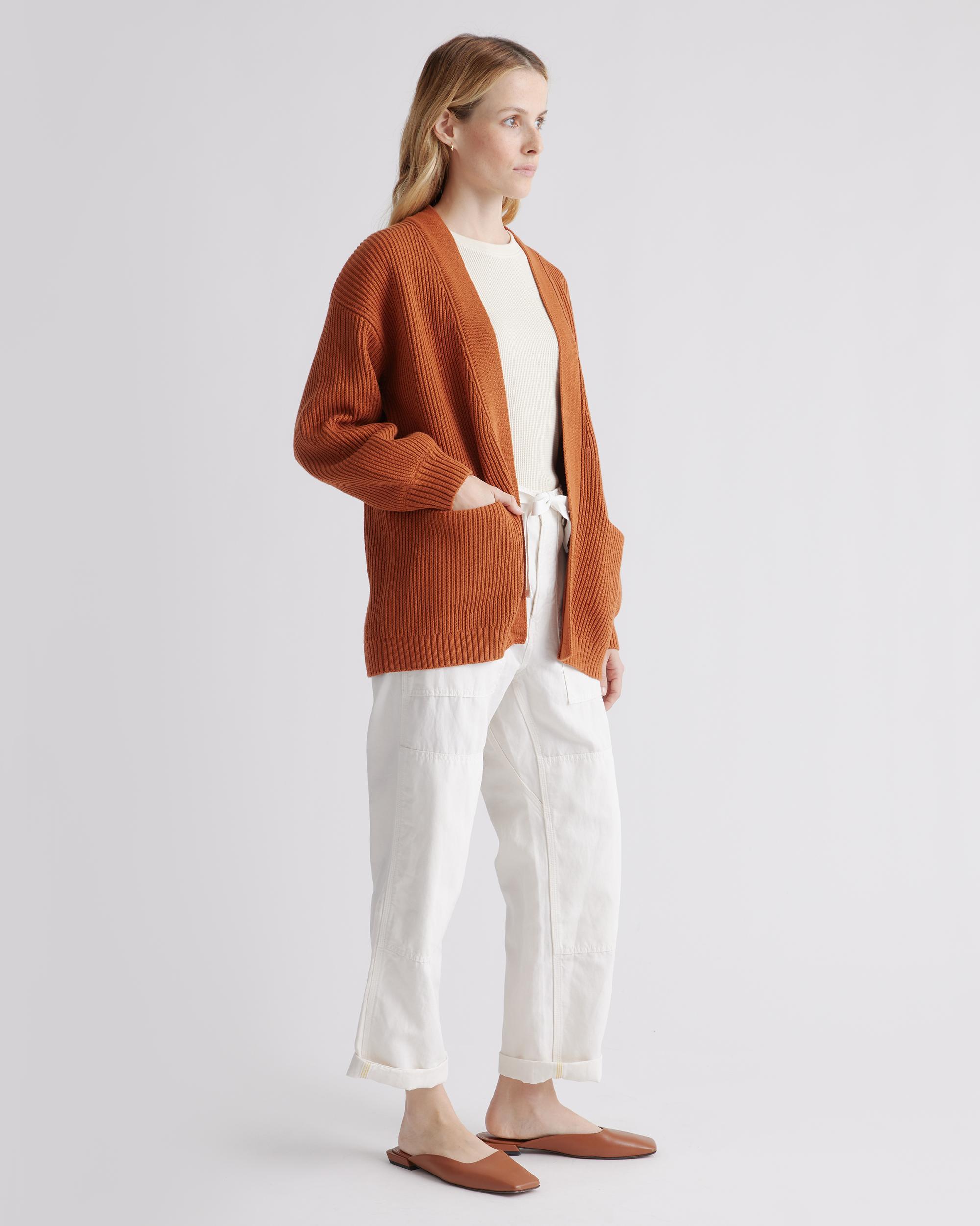 Quince | Women's OverSized Cardigan Sweater Size XS, Organic Cotton Product Image