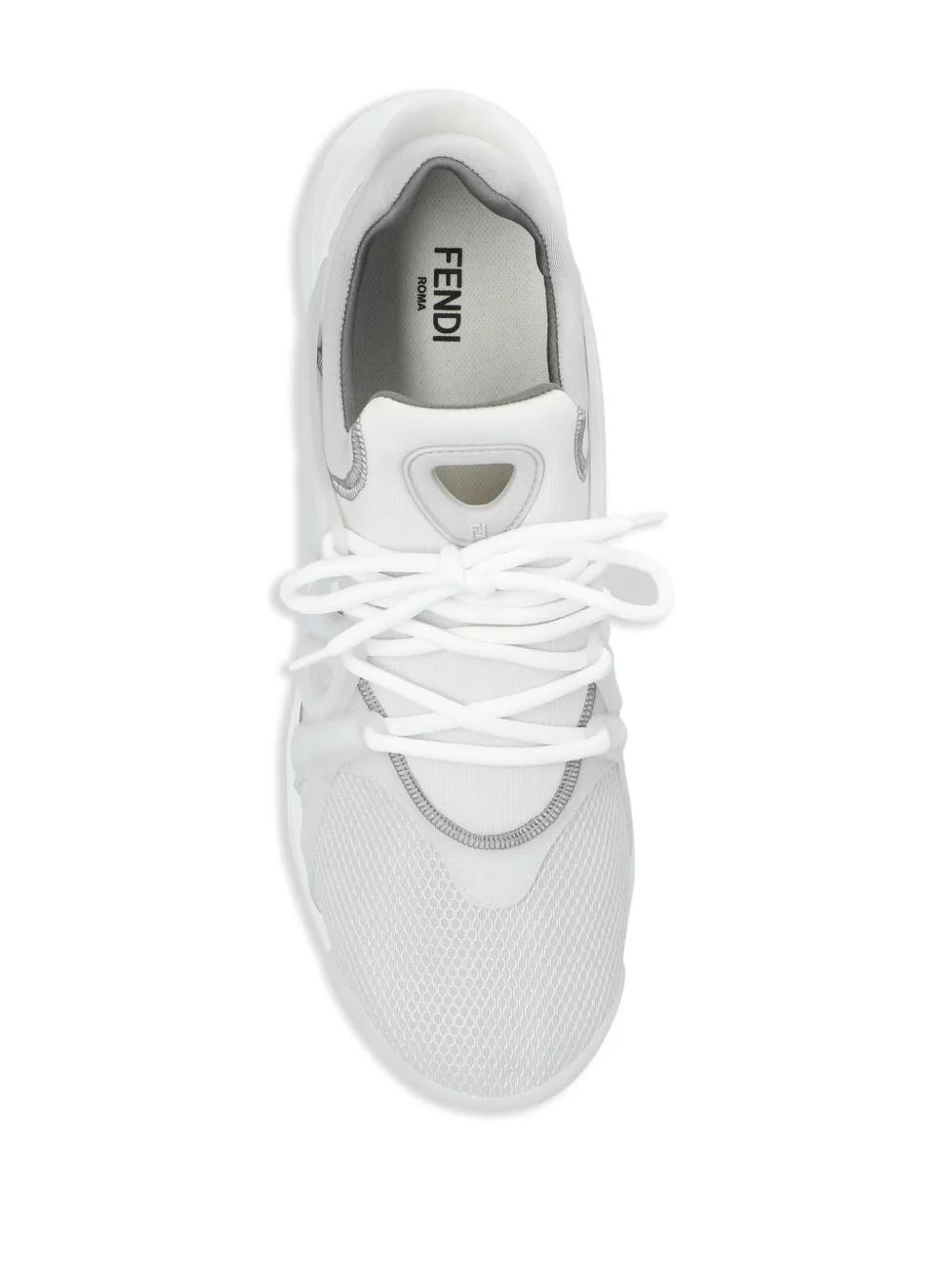 Tag lace-up panelled sneakers Product Image
