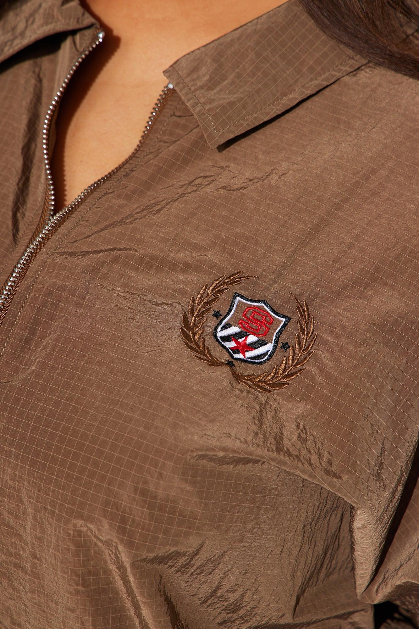 Social Club Sporty Windbreaker - Mocha Female Product Image