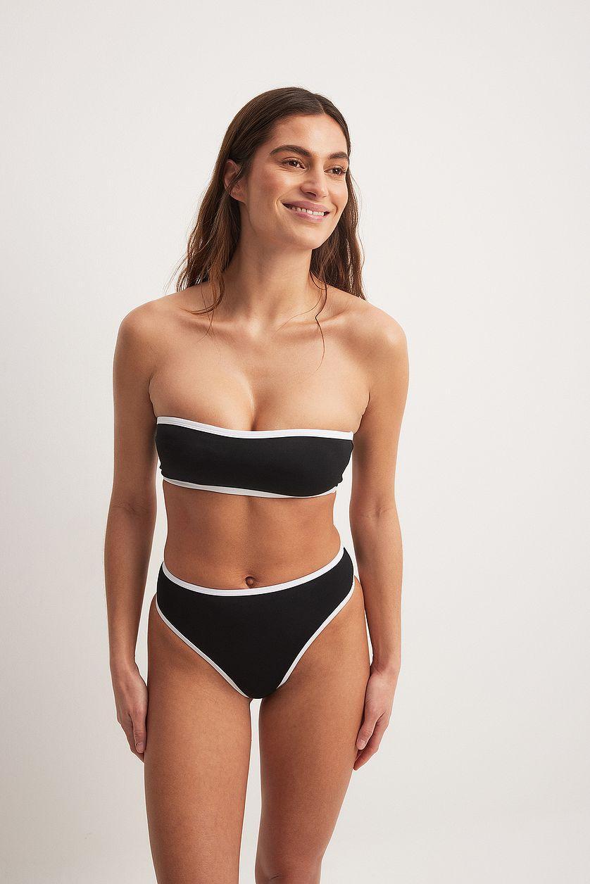 Contrast Detail Padded Bikini Top Product Image