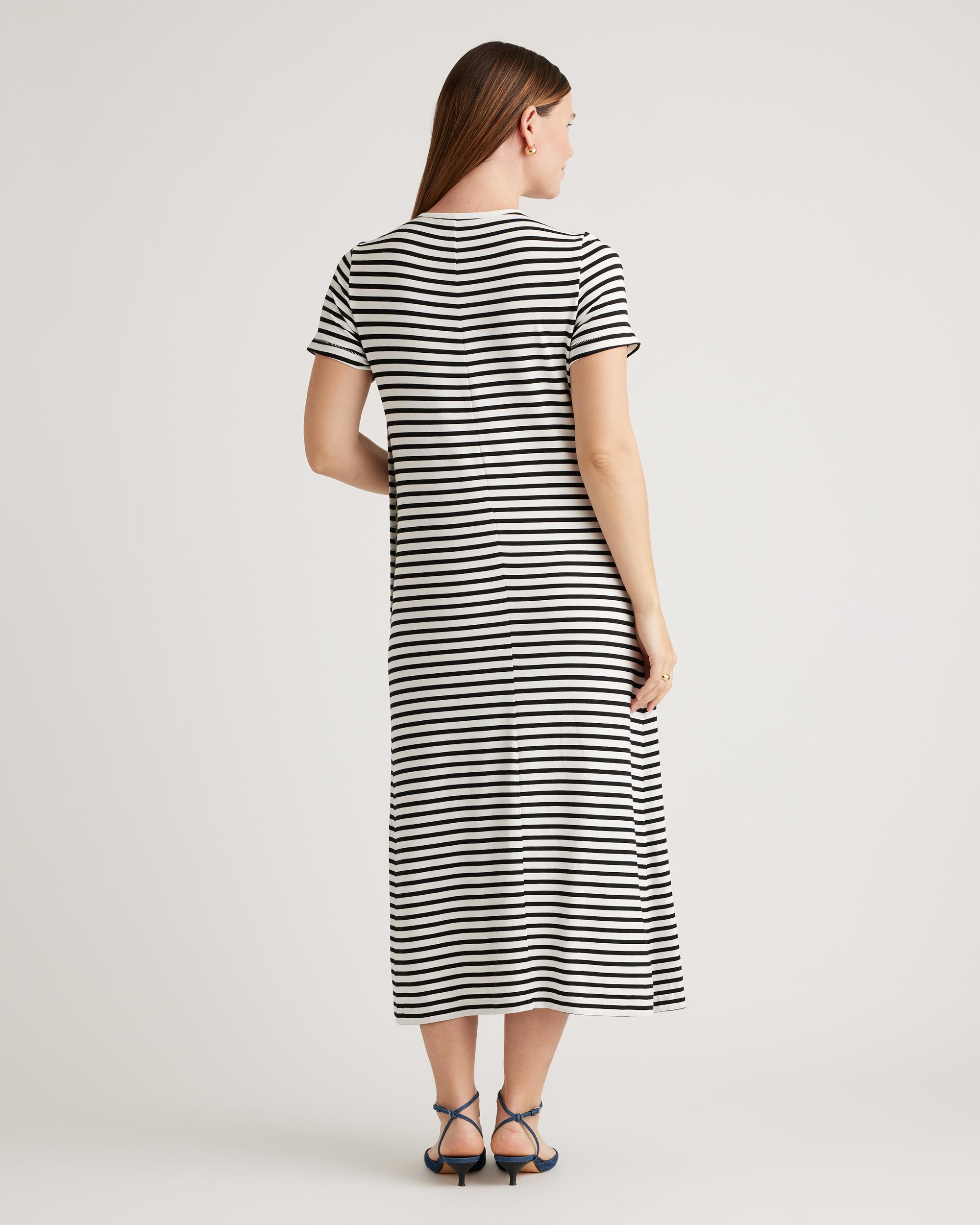Quince | Women's Bamboo Jersey Maternity & Nursing T-Shirt Dress Product Image