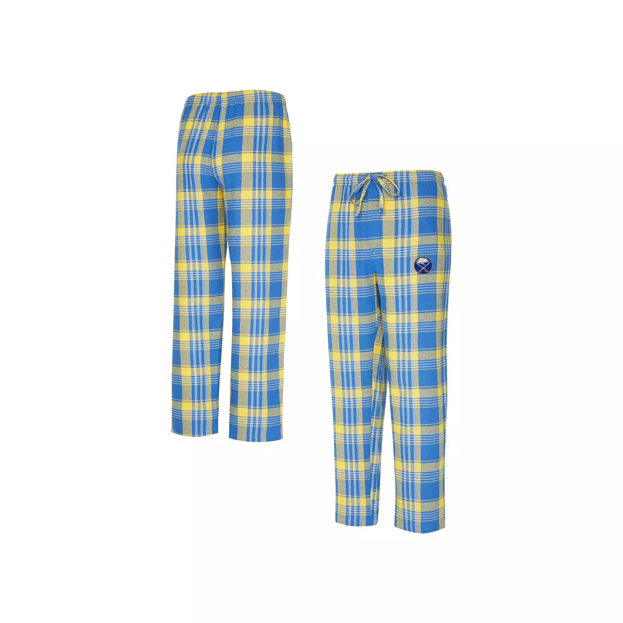 Mens Concepts Sport Royal/Gold Buffalo Sabres Region Flannel Sleep Pants Product Image