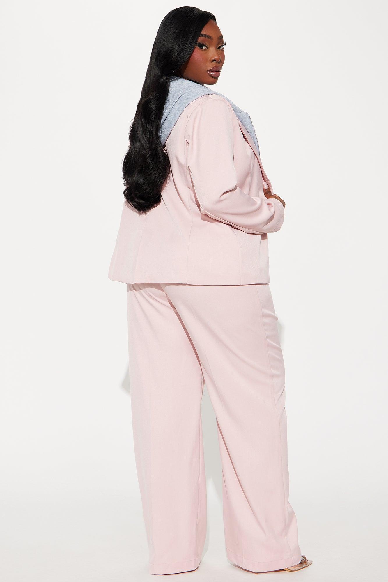 LA Vibe Blazer Pant Set - Pink/combo Product Image