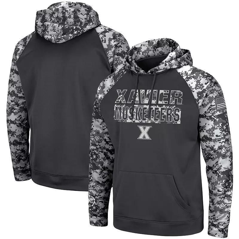 Men's Colosseum Charcoal Georgetown Hoyas OHT Military Appreciation Digital Camo Pullover Hoodie, Size: XL, Grg Charco Product Image